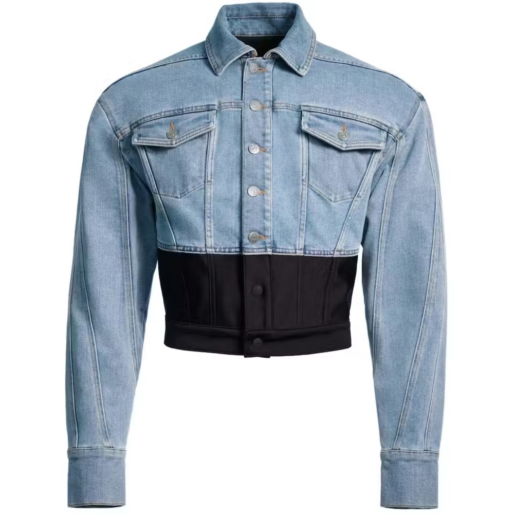 Mugler H&M Defined-Waist Denim Jacket
